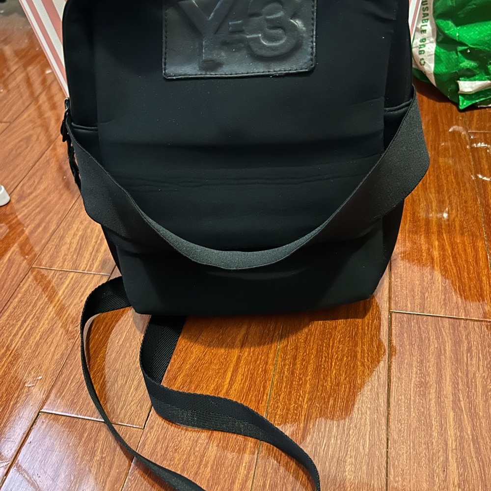 Y-3 Black Messenger Bag for Men